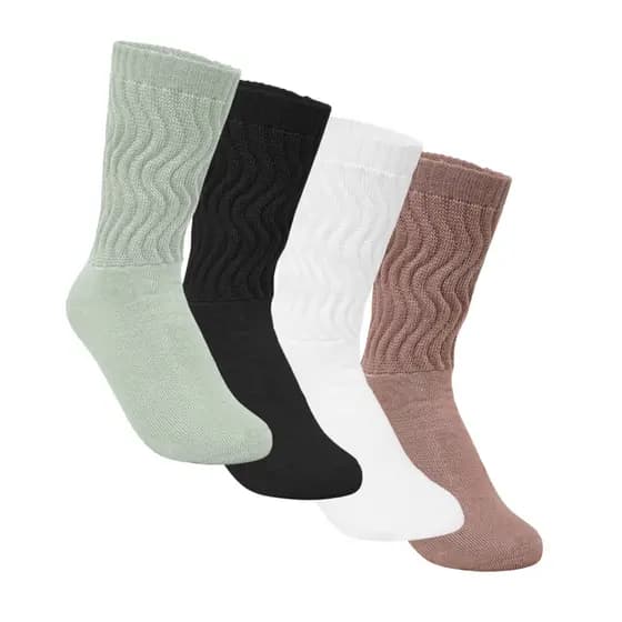 Meia Kit 4 Pares Selene Feminina Algodão Aeróbica Longa grossa 4900