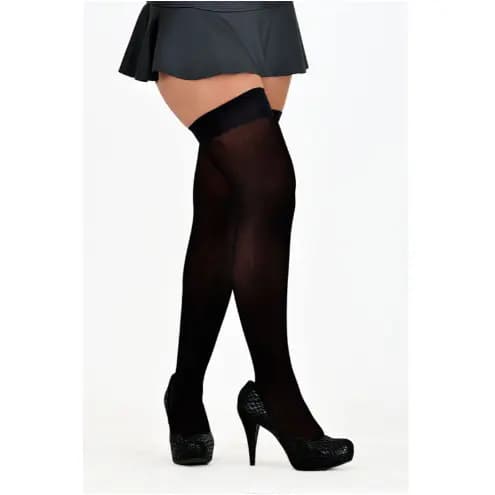 Meia 7/8 Sem Renda Fio 15 Selene Feminina Tecido Duplo na Coxa Conforto e Estilo - Ref. 9007