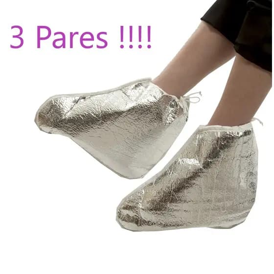 Kit 3 Pares Bota Metalizada Com Isolmanta Spa Dos Pés hidratação Ntflex