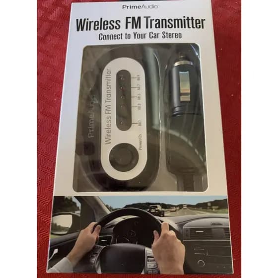 Prime Audio transmissor FM sem fio conecte-se ao sistema estéreo do seu carro