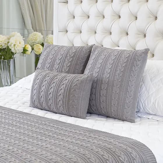 Capas De Almofada Sala Sofa Cama Decorativa Tricot C/zíper Berlim 45x45 50x50 60x40 50x30