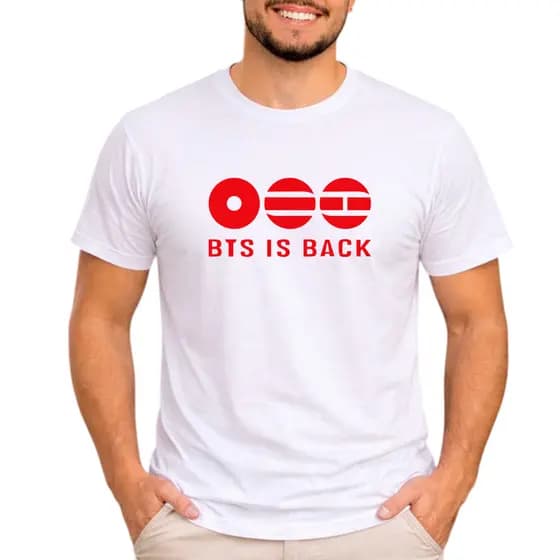 Camiseta Algodão Unissex BTS Brasil Shows 2026 Lançamento Coreano Qualidade