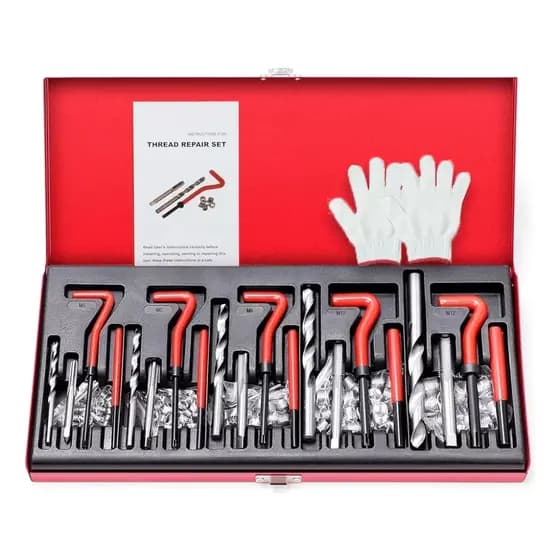 Kit Jogo Helicoil Reparo Rosca Postiça M5-m12 Com 131 Peças