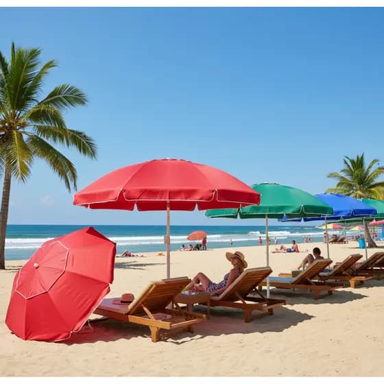 Guarda Sol Gigante 1,80 / 2,40m Proteção Uv Praia Piscina Respiravel