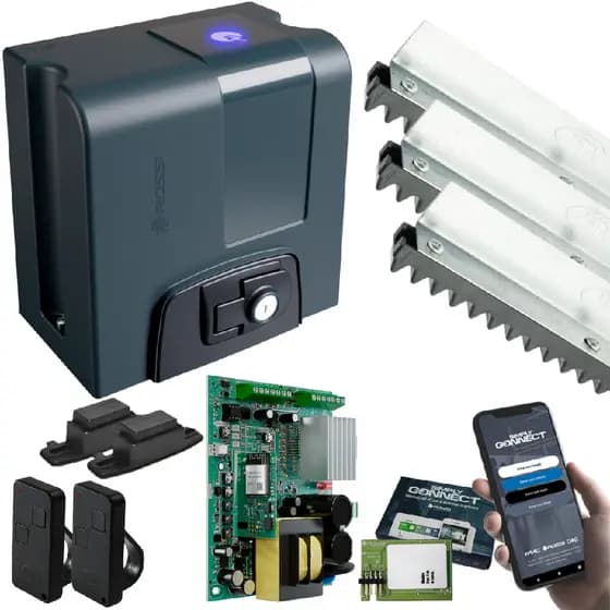 Kit Motor Nano Nitro Wifi 3,5m Cremalheira Deslizante 650kg App Celular Rossi