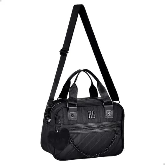 Bolsa Rebecca Bonbon Feminina Transversal de Mão Bau Crinkle Regulável Chaveiro Coração