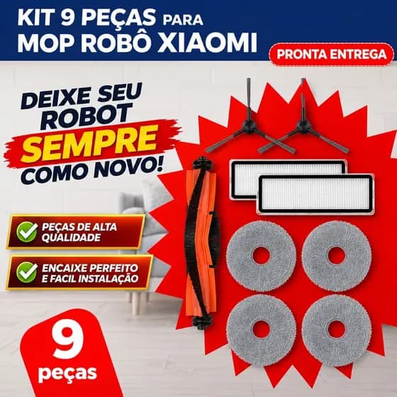 Kit Acessórios de Reposição Compatível Peças do Robô Aspirador Xiaomi Robo Aspirador S20+ X20 Plus
