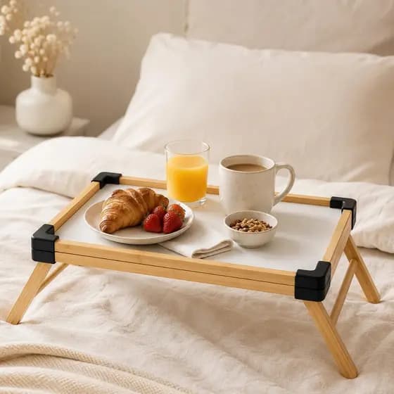 Mesa Bandeja De Servir Café Da Manhã Na Cama Pés Dobraveis Retratil Hotel Motel