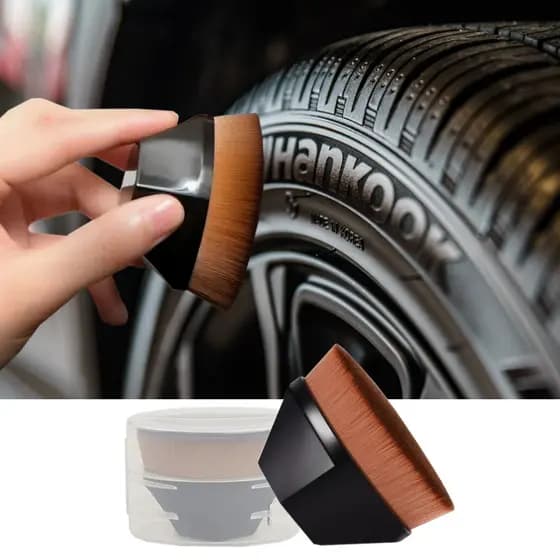 Pincel Aplicador de pneu Pretinho Cerdas Macias Automotivo