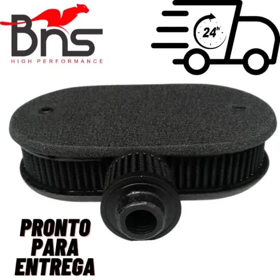 Filtro De Ar Esportivo Black 2e/ 3e Carburador + Respiro