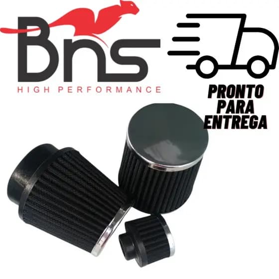 Filtro Esporte Carburador Duplo Fusca Solex +respiro Pt/g