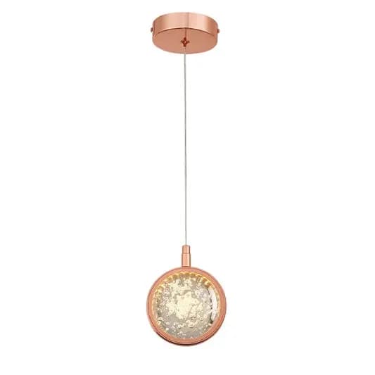 PENDENTE CRISTAL DOURADO "CIRCULO" 3 CORES: 3000K / 4000K / 6500K 8117-GOLD-SS