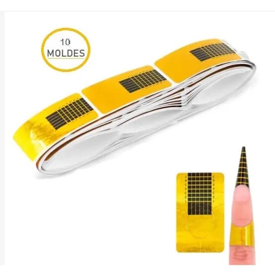 Moldes Adesivos De Papel Para Unha Gel Fibra Decoração 10 unidades - Envio Imediato