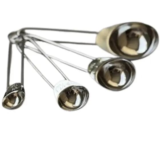 Kit Conjunto 4 Colheres Medidas Dosadoras em Inox Cozinha