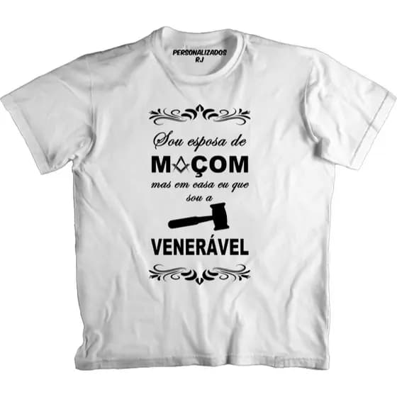 Camiseta SOU ESPOSA DE MAÇOM maçonaria