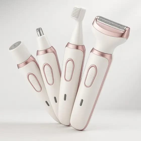 Depilador Elétrico 4 em 1 B-MAX Feminino | Facial, Sobrancelha, Nariz, Axila e Corpo | Recarregável USB