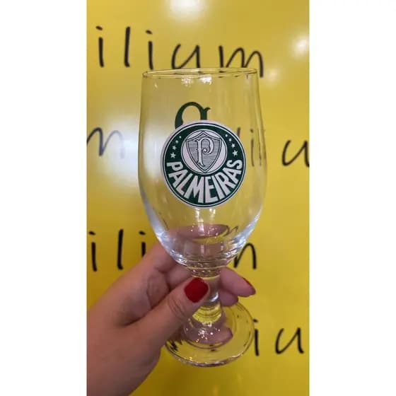 TAÇA VIDRO PALMEIRAS PRODUTO LICENCIADO 330ML