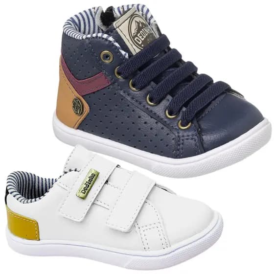 Kit 2 Tênis Infantil Masculino Sapatenis Casual Tenis Botinha Menino Infantil Confort