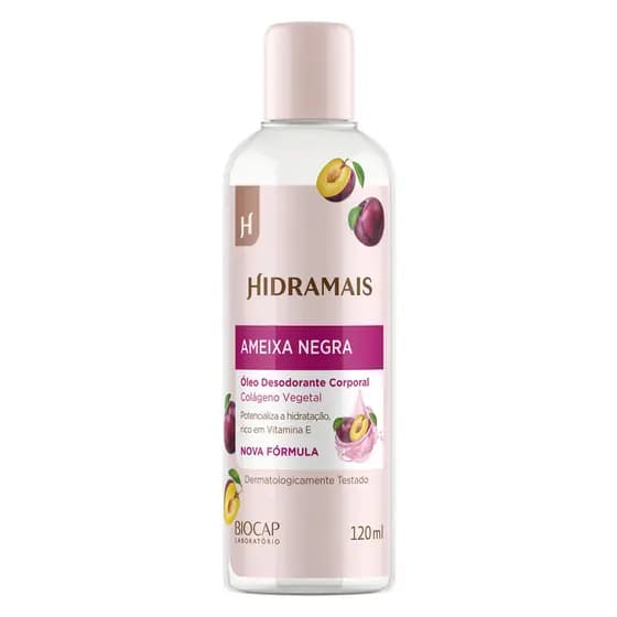 Óleo Corporal Ameixa Negra 120ml Hidratação e Perfume Hidramais