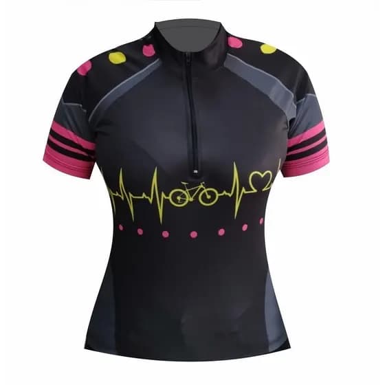 camiseta Ciclismo camisa ciclista feminina batimento