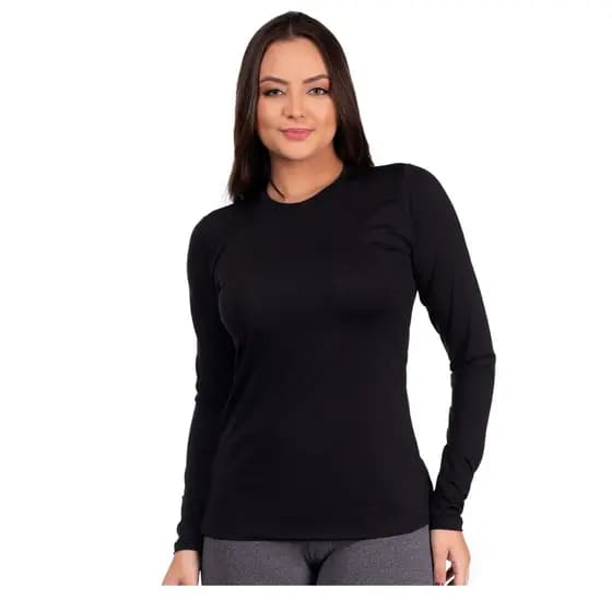 Camisa Blusa Térmica Feminina Manga Longa Proteção Uv 50+