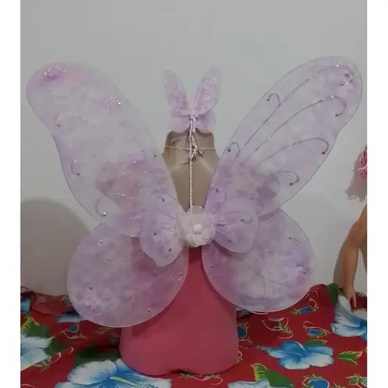 kit fantasia asa de borboleta para adulto ou criança asa de fada borboleta