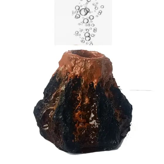Vulcão De Aquário Oxigenador,Necessita de bomba oxigenadora,não acompanhã ,AMARELO Pequeno