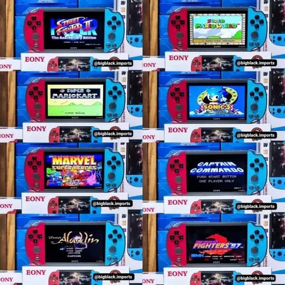Vídeo Game Portátil Retrô Jogos de Fliperamas /Snes/GBA/MegaDrive/GameBoy tela 4.3 polegadas X7 Plus