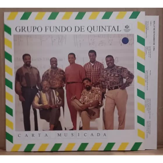LP Disco De Vinil Grupo Fundo De Quintal - Carta Musicada - Com Encarte LP EX Capa EX Ler Descrição