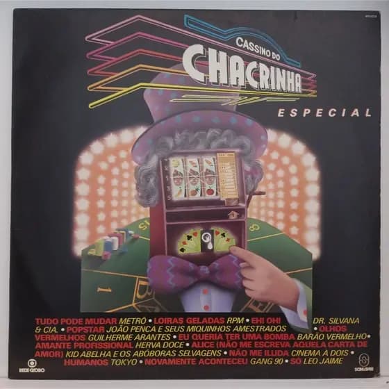 LP Disco De Vinil Cassino Do Chacrinha - Especial - 1985 LP EX Capa VG Ler Descrição
