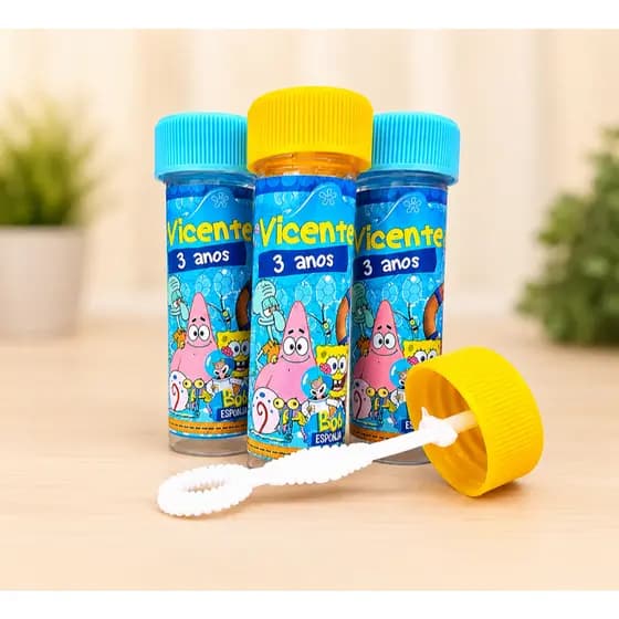 10 Bolinha de Sabão Personalizado Bob Esponja