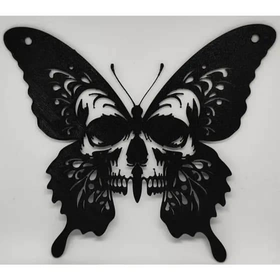 Decoração de Parede Caveira com Desenho de Caveira - Decoração p/ Parede Casa