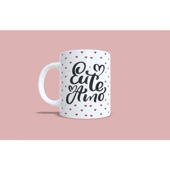 Caneca de Porcelana Eu te Amo Dia dos Namorados