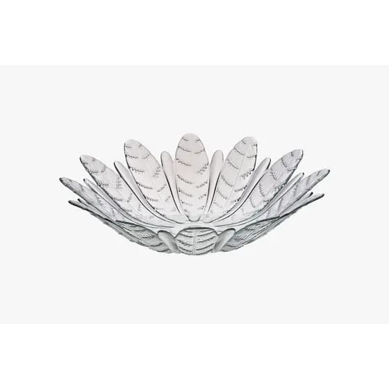 CENTRO DE MESA FRUTEIRA FOLHAS NATURAL VITAZZA VIDRO TRANSLUCIDO