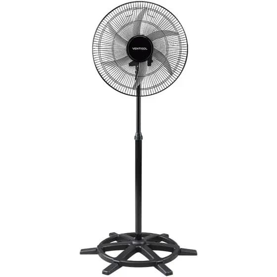 Ventilador Osc De Coluna Steel 50cm 6 Pás - Bivolt - prata - VENTISOL