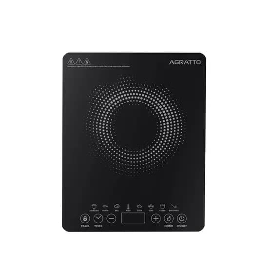Cooktop Indução Agratto 1 Boca 1200W Preto 127V ACKI01I-01