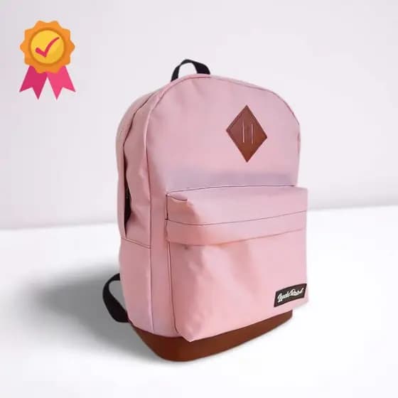 Mochila Ludoraal Barra bela Rosa(fundo marrom)