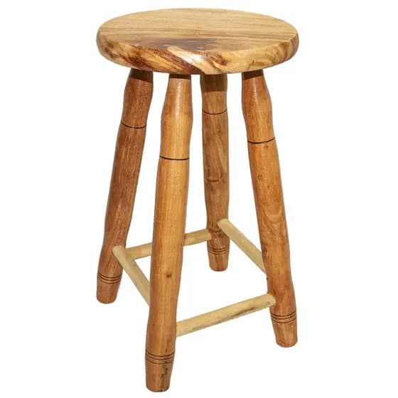 Banquinho Madeira Maciça 50cm Alt Banqueta Tamborete Banco Médio