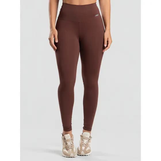 Legging Poliamida Cintura Alta Marrom Massam Fitness