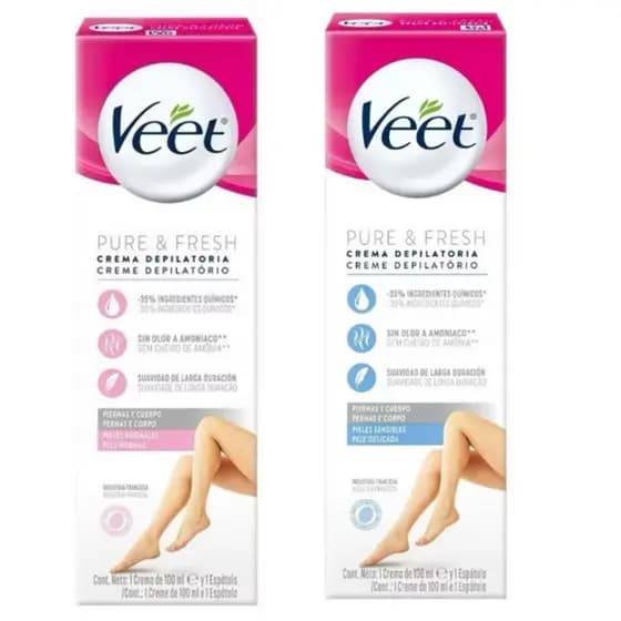 Creme Depilatório Corporal Veet Pure & Fresh Pele Normal / Delicadas 100ml