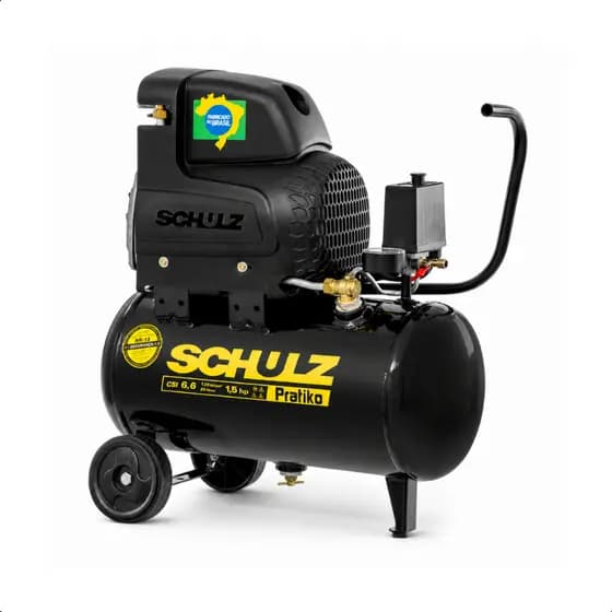 Motocompressor de Ar Portátil 1,5HP 20L 120psi com Rodas Monofásico 220V para Pintura Calibragem Ferramentas Pneumáticas