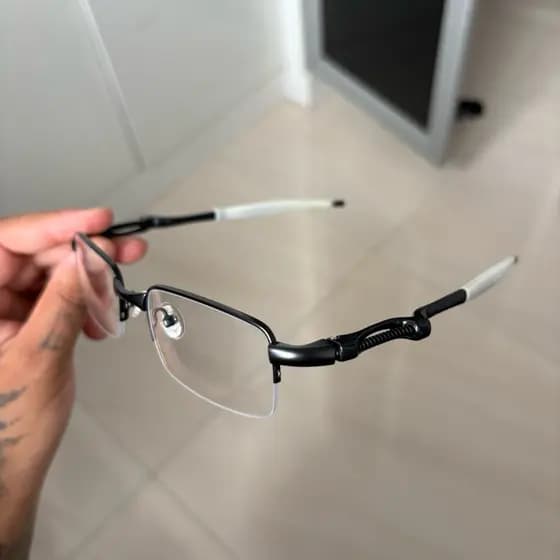 Armação de molinha descanso em aço preto e branco