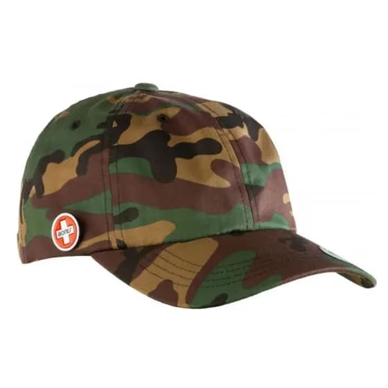 Boné Dad Hat Bones Camo Circle Pin Boné Importado Bones Swiss Bearings