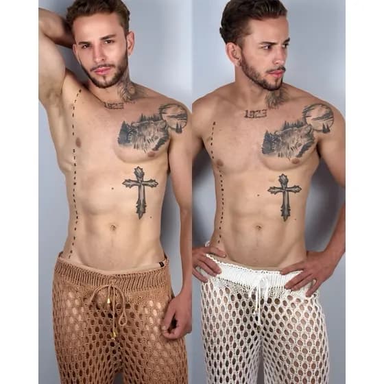 kit 2 calças arrastão praia calça tricô masculina calça Réveillon masculina praia