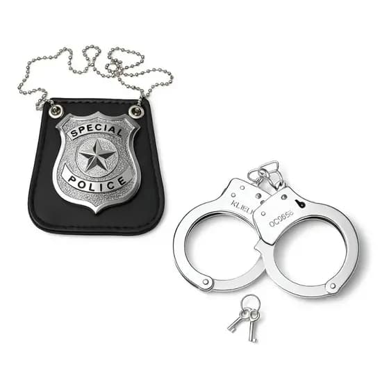 Distintivo Policial Algema Metal Acessório Fantasia Policial