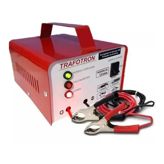 Carregador de Bateria Automotiva CF5 12 Volts 5 Amp/Hr, Bivolt, Flutuante, Qualquer bateria 12 Volts