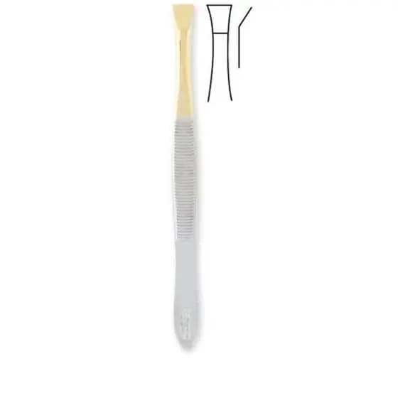 Pinca de Depilacao Edel Solingen Dourada Larga 9cm
