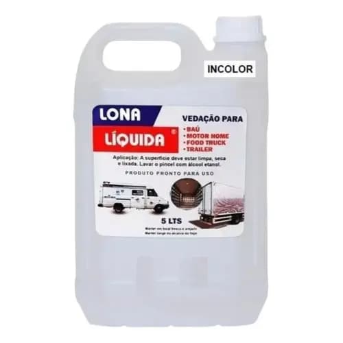 Lona Líquida Incolor Veda Vazamento Teto De Baú Caminhão Motorhome Lajes Rachaduras De Paredes.