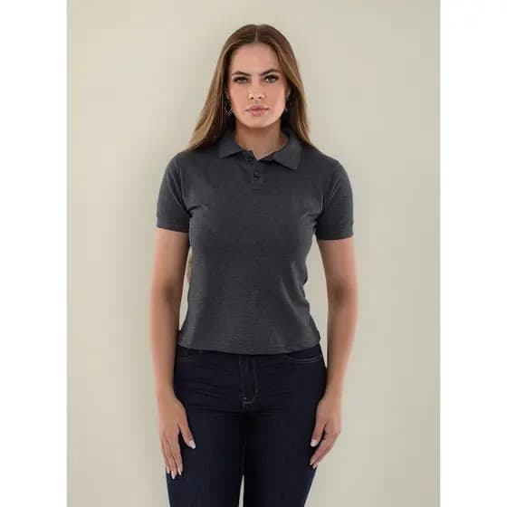 Camiseta Polo Feminina Básica Conforto Real P ao GG