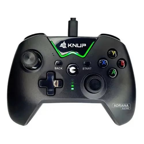 Controle Xbox 360 PC USB Com Fio Knup KP-GM017 Joystick Gamer Compatível Windows Notebook